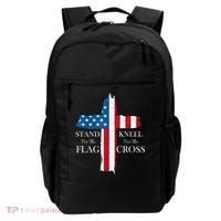 Stand For The Flag Kneel For The Cross Backpack thumb 0