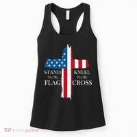 Stand For The Flag Kneel For The Cross Women's Tank Top thumb 0