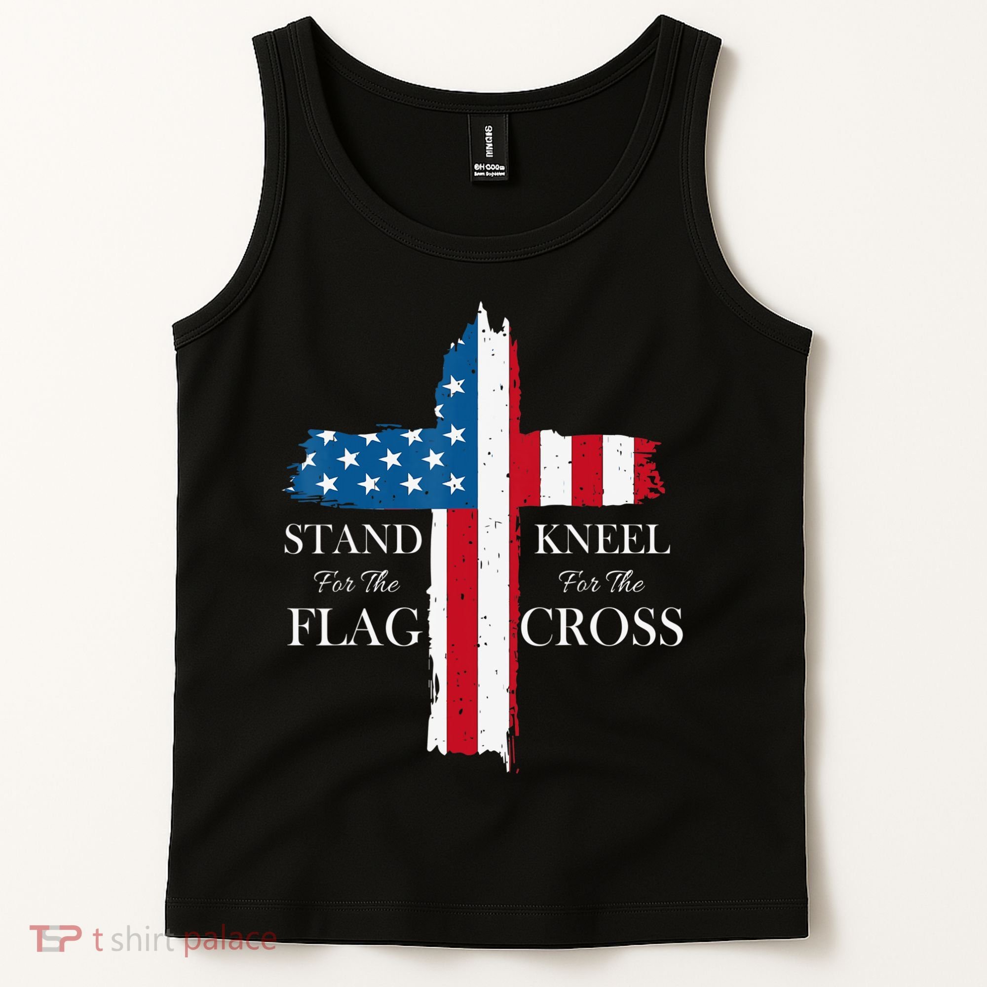 Stand For The Flag Kneel For The Cross Tank Top