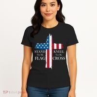 Stand For The Flag Kneel For The Cross Women's T-Shirt thumb 4