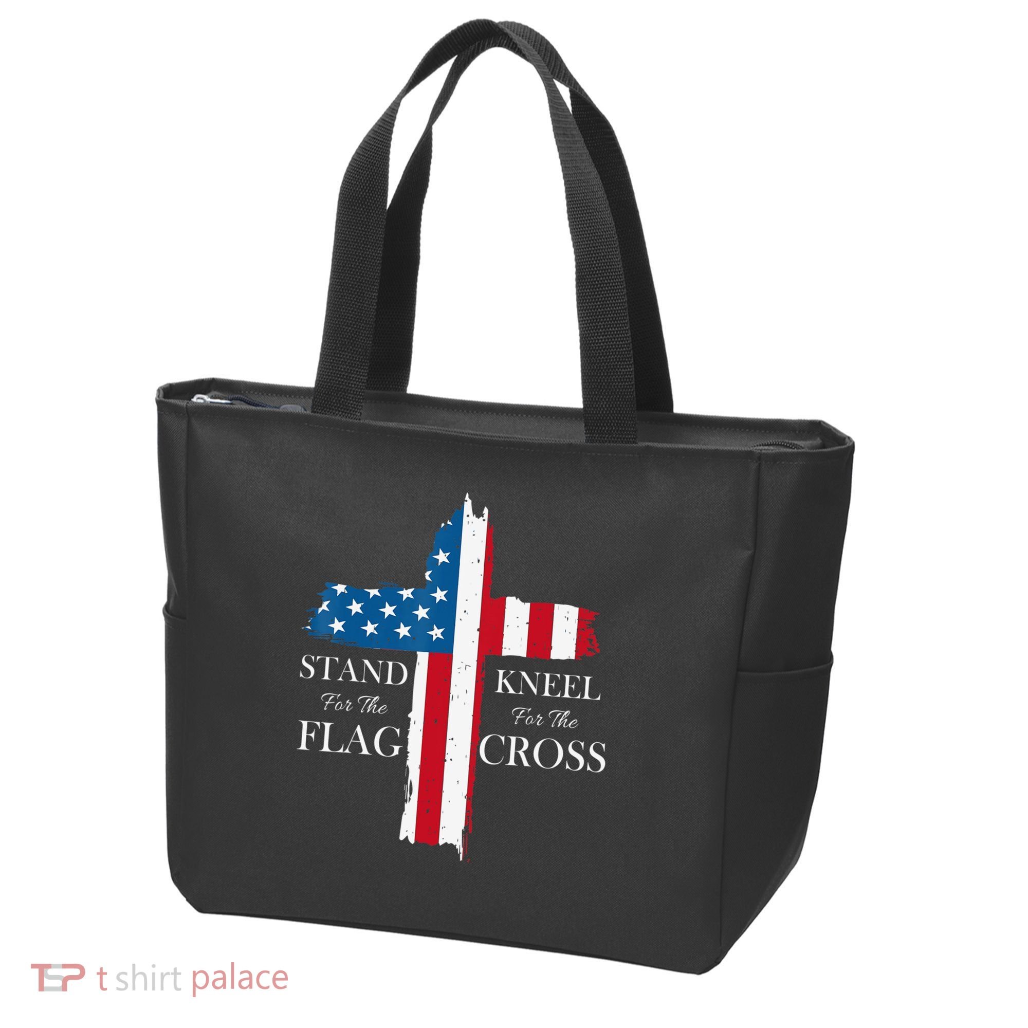 Stand For The Flag Kneel For The Cross Tote Bag