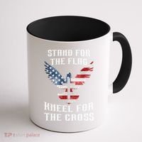 Stand For The Flag Kneel For The Cross Cute Gift Coffee Mug thumb 1