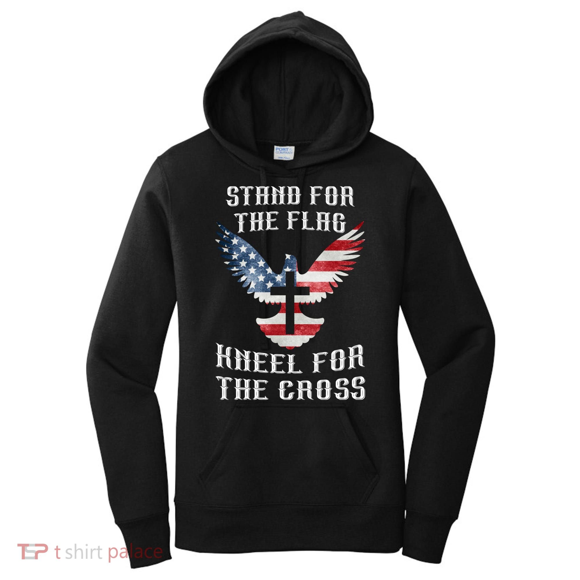Stand For The Flag Kneel For The Cross Cute Gift Women's Hoodie