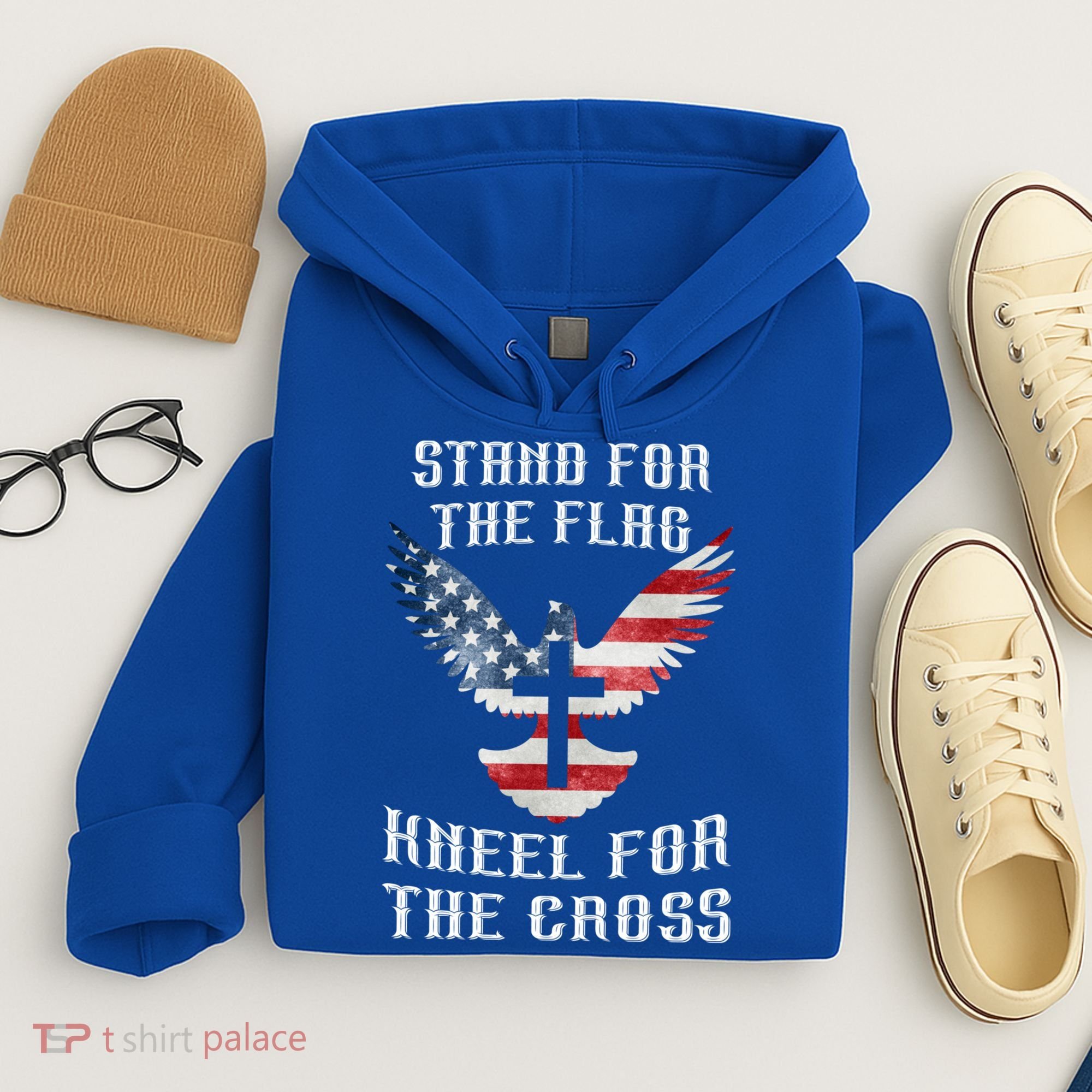 Stand For The Flag Kneel For The Cross Cute Gift Hoodie