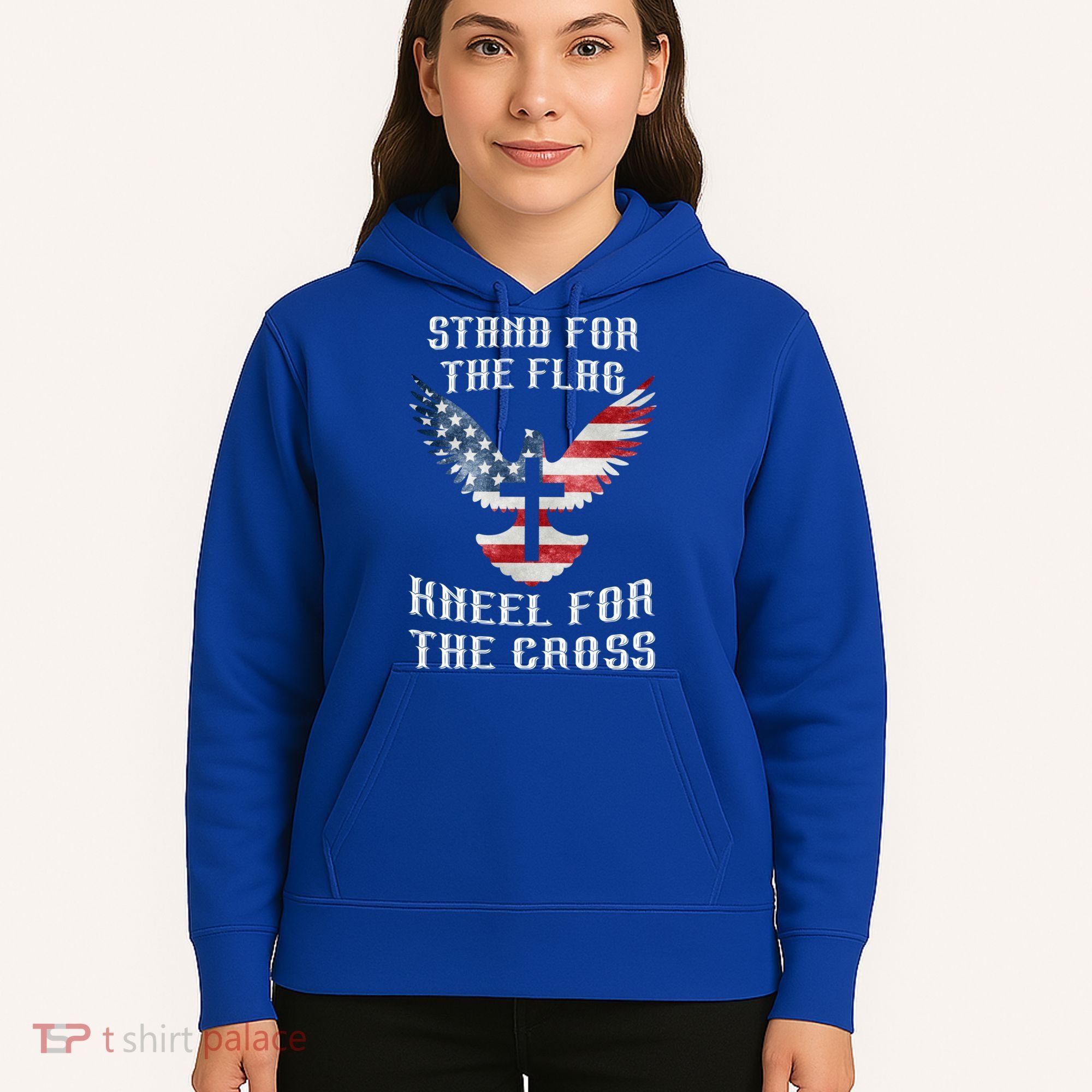 Stand For The Flag Kneel For The Cross Cute Gift Hoodie