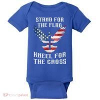 Stand For The Flag Kneel For The Cross Cute Gift Baby Bodysuit thumb 0