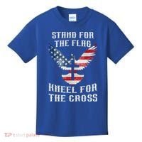 Stand For The Flag Kneel For The Cross Cute Gift Kids T-Shirt thumb 0