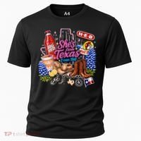 Shes From Texas I Can Tell State Pride Cooling Performance Crew T-Shirt thumb 0