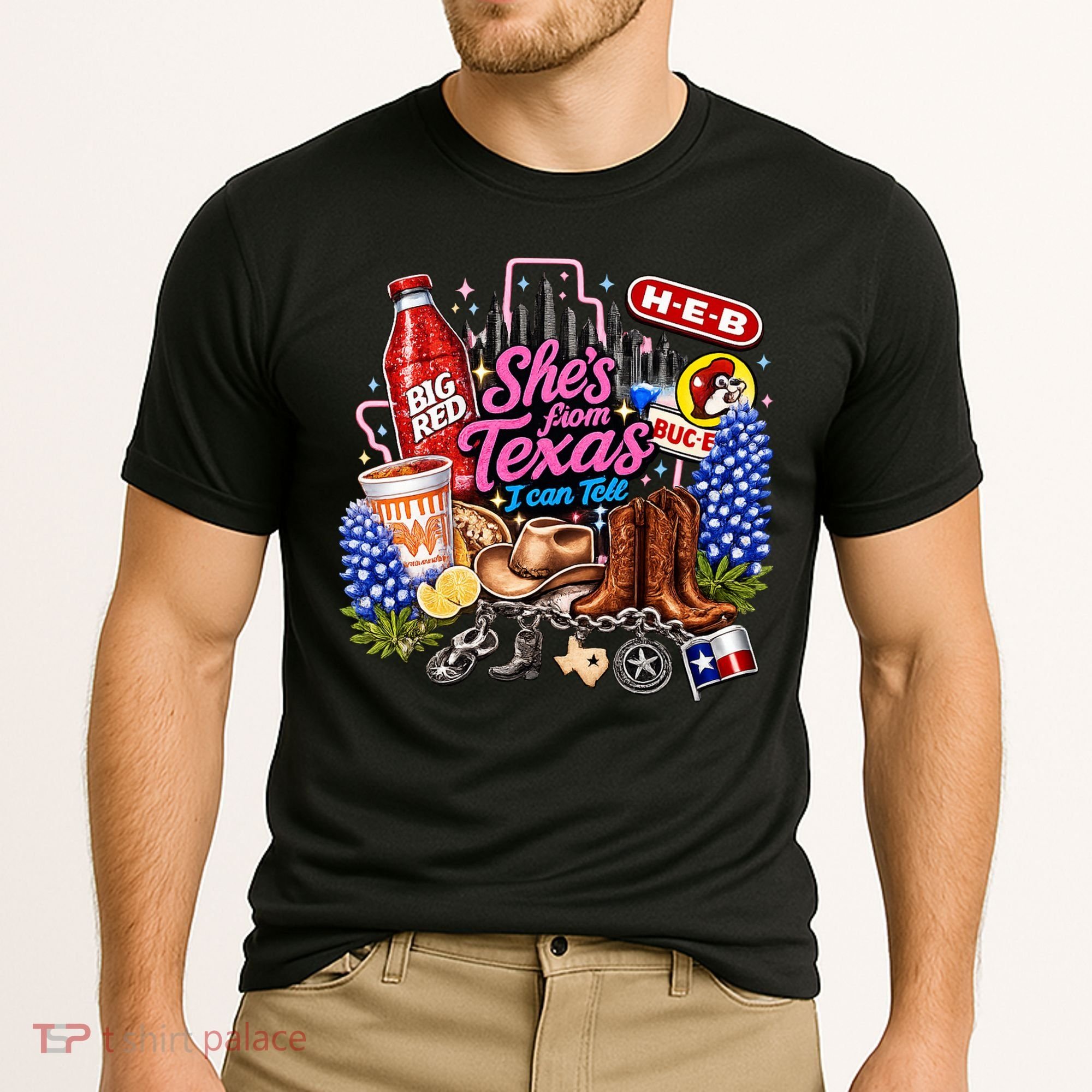 Shes From Texas I Can Tell State Pride Cooling Performance Crew T-Shirt
