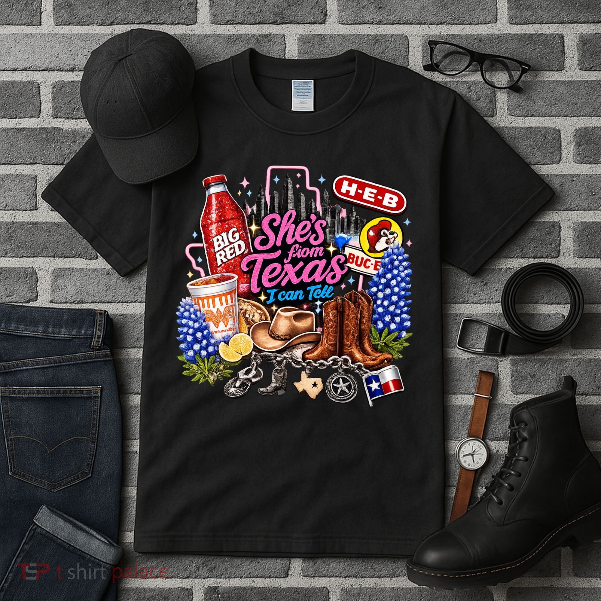 Shes From Texas I Can Tell State Pride Tall T-Shirt