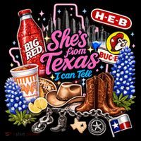 Shes From Texas I Can Tell State Pride Bucket Hat thumb 4