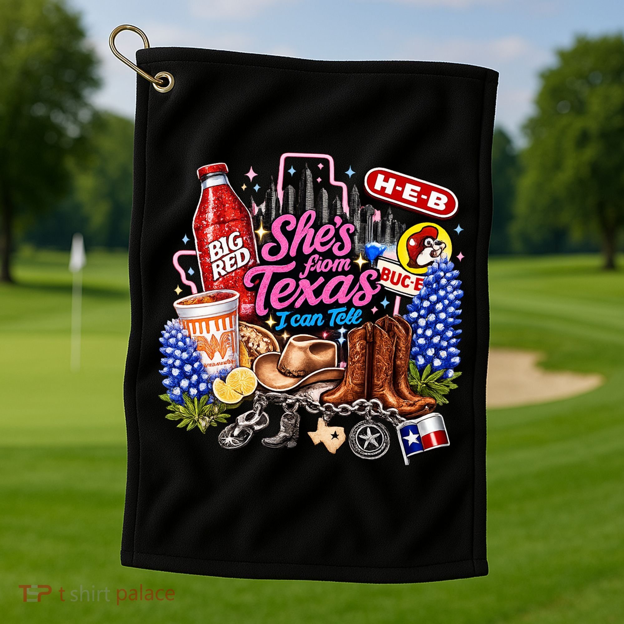 Shes From Texas I Can Tell State Pride Golf Towel