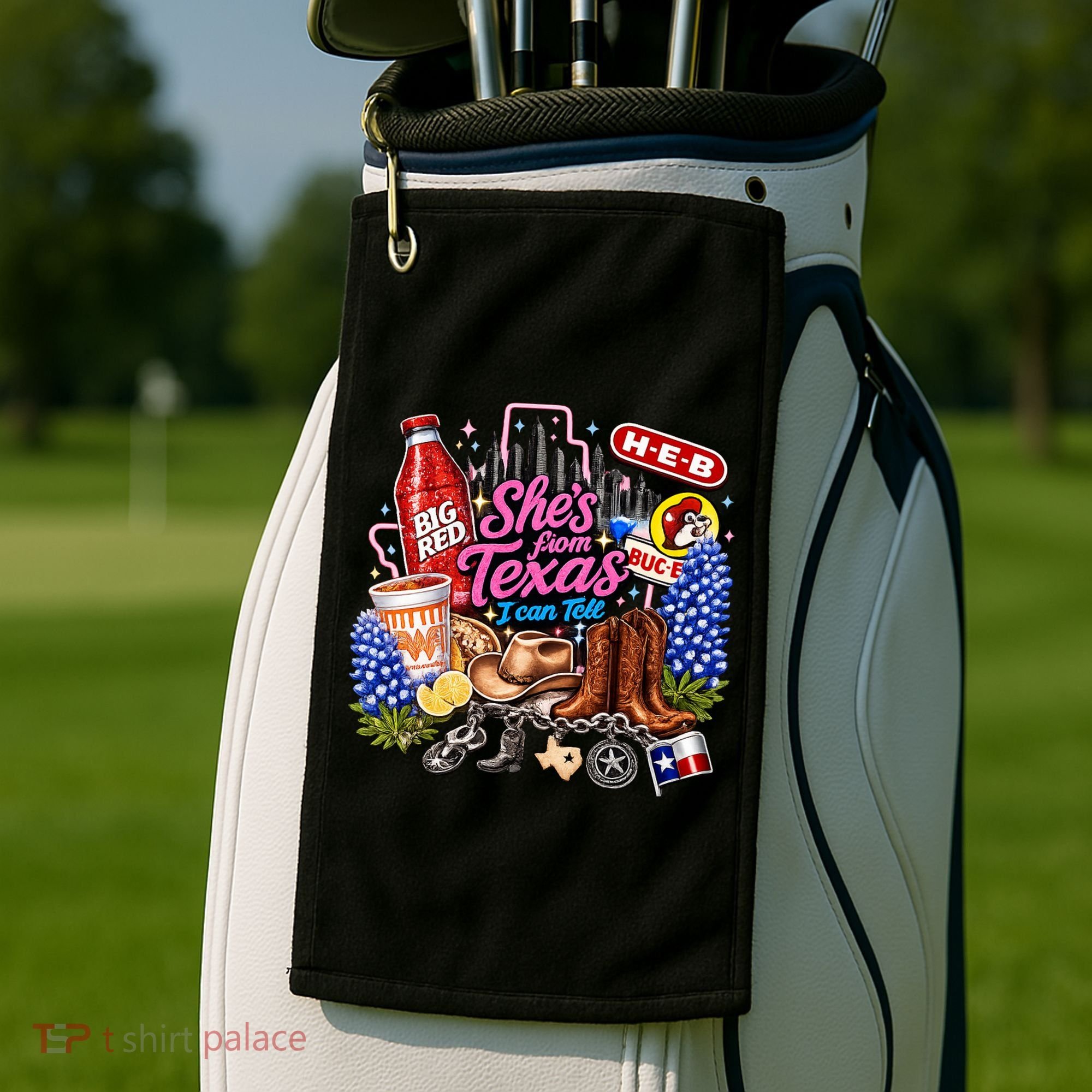 Shes From Texas I Can Tell State Pride Golf Towel
