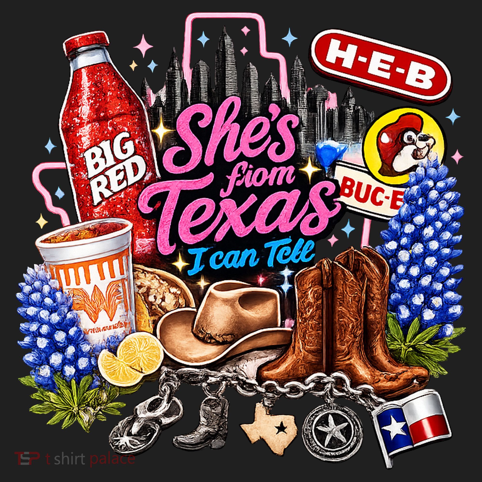 Shes From Texas I Can Tell State Pride Golf Towel