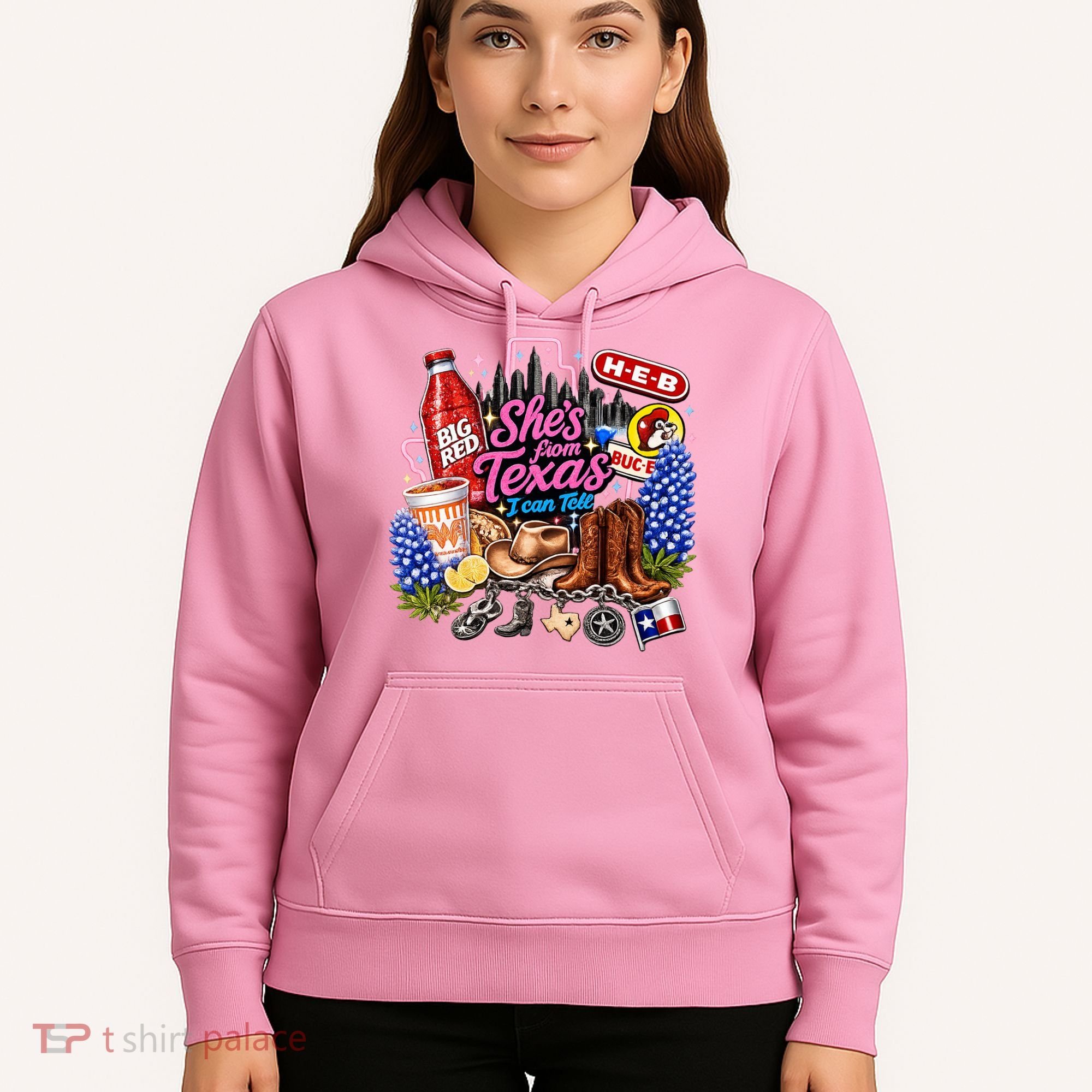 Shes From Texas I Can Tell State Pride Hoodie
