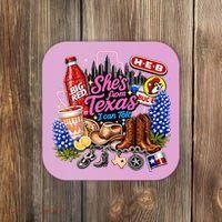 Shes From Texas I Can Tell State Pride Coaster thumb 0