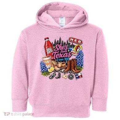 Shes From Texas I Can Tell State Pride Toddler Hoodie