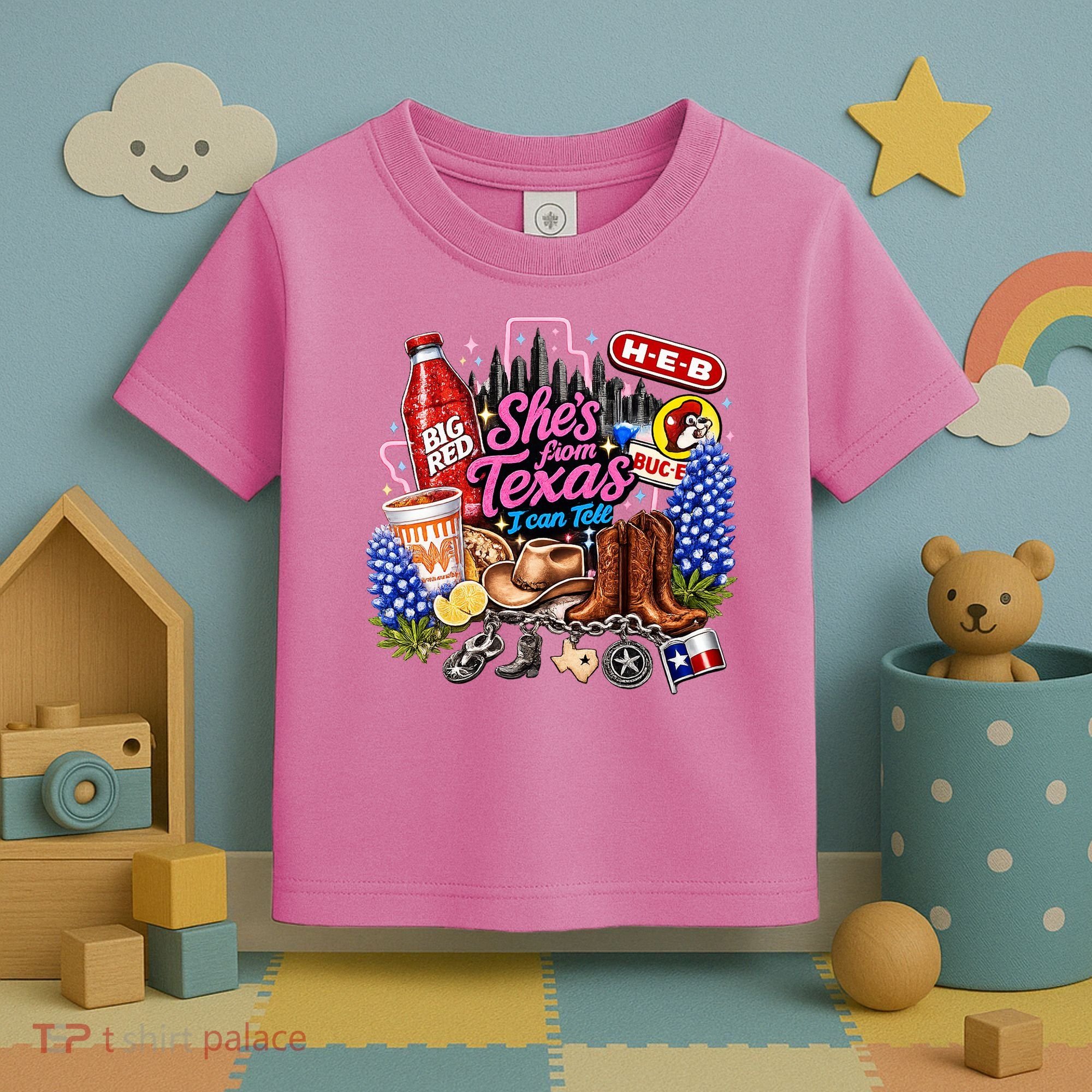 Shes From Texas I Can Tell State Pride Toddler T-Shirt