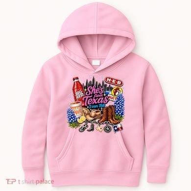 Shes From Texas I Can Tell State Pride Kids Hoodie