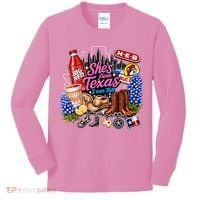 Shes From Texas I Can Tell State Pride Kids Long Sleeve Shirt thumb 0
