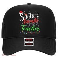 Santas Favorite Teacher Funny Christmas Santa Hat Light TShirt Hat thumb 0