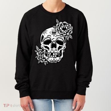 Skull Flower Tattoo Women's Sweatshirt