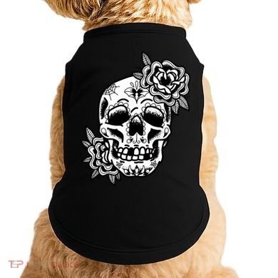 Skull Flower Tattoo Doggie Tank