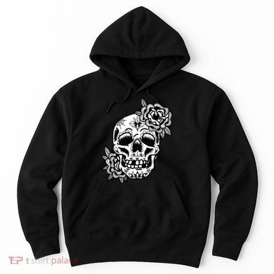 Skull Flower Tattoo Hoodie