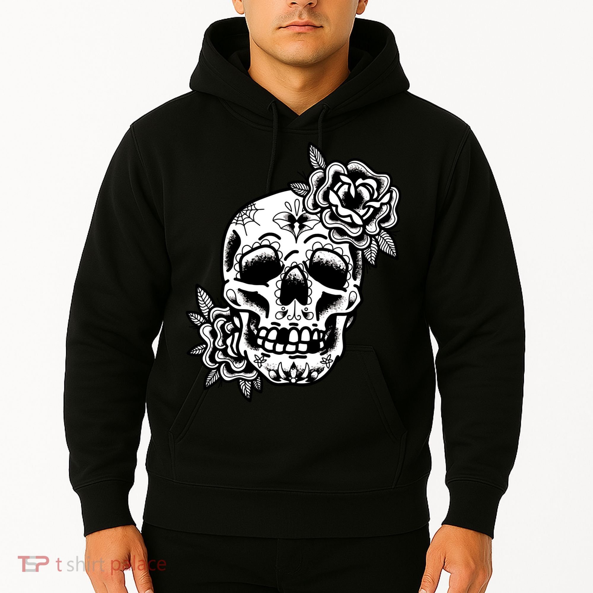Skull Flower Tattoo Hoodie