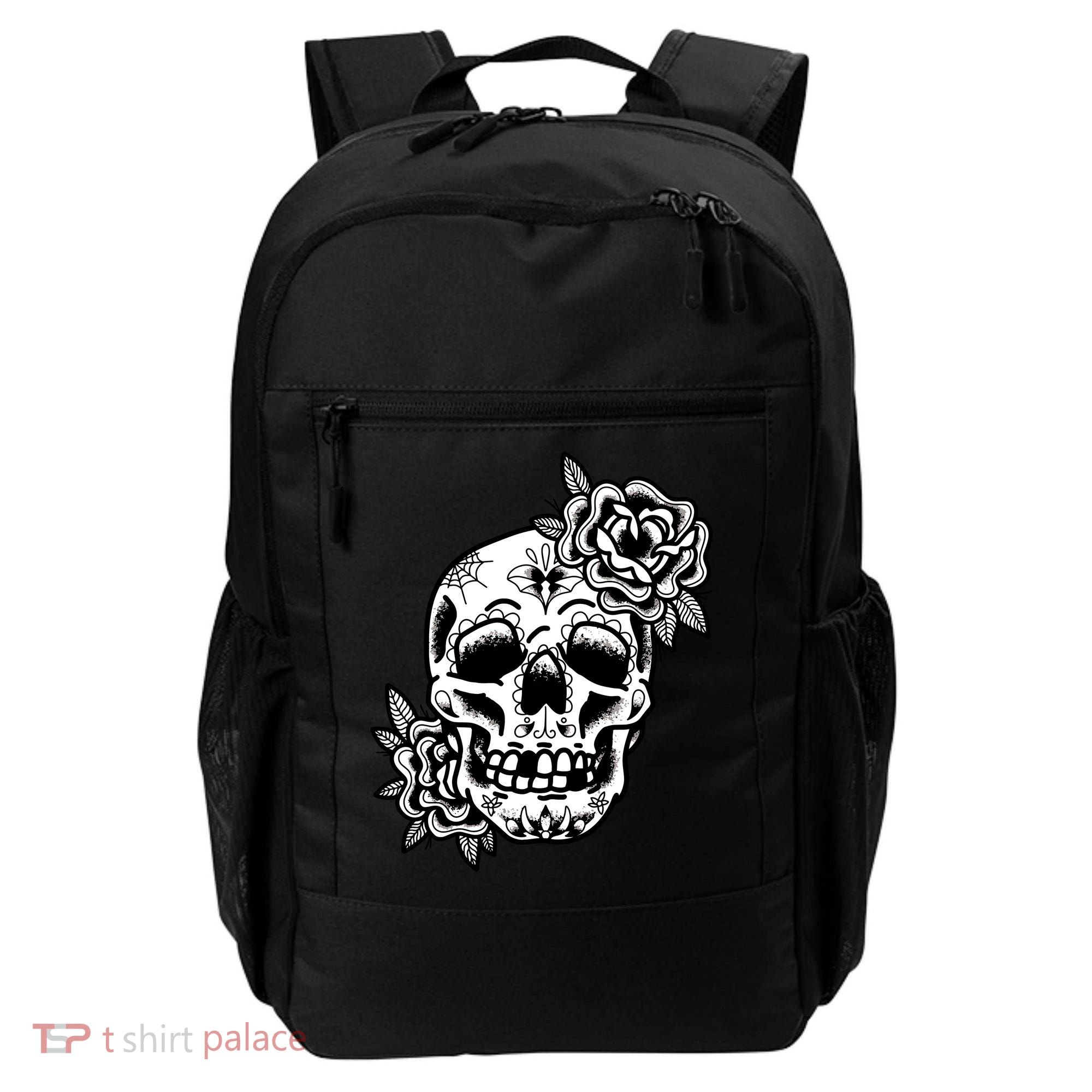 Skull Flower Tattoo Backpack