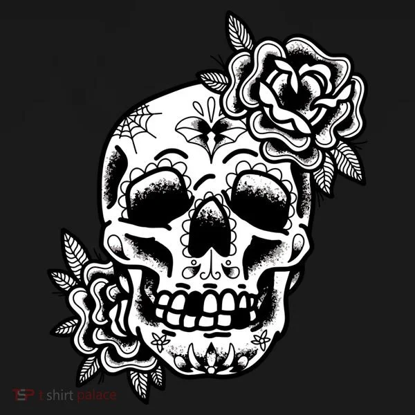 Skull Flower Tattoo Bucket Hat