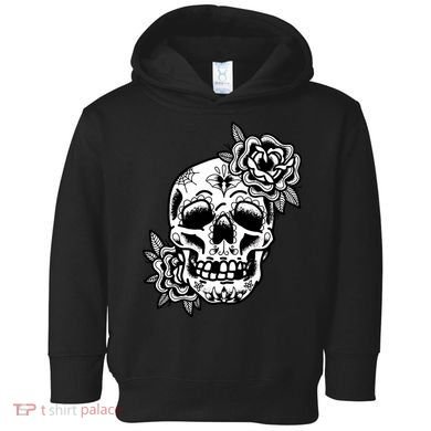 Skull Flower Tattoo Toddler Hoodie