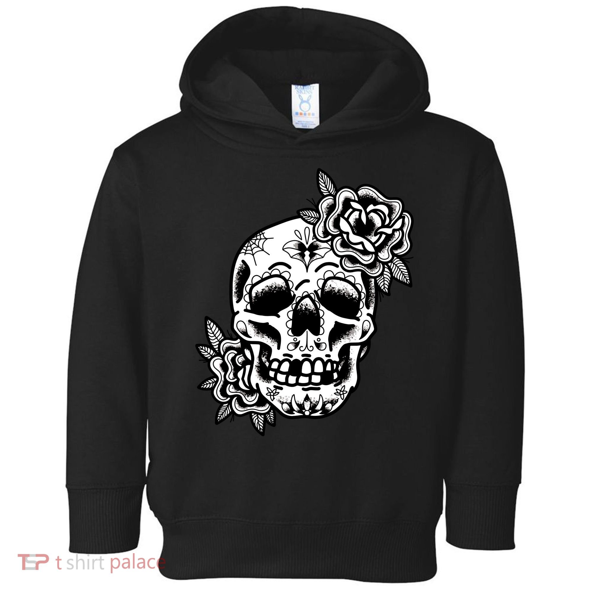 Skull Flower Tattoo Toddler Hoodie