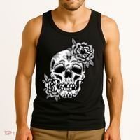 Skull Flower Tattoo Tank Top thumb 3