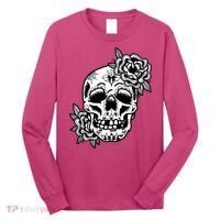 Skull Flower Tattoo Long Sleeve Shirt thumb 0