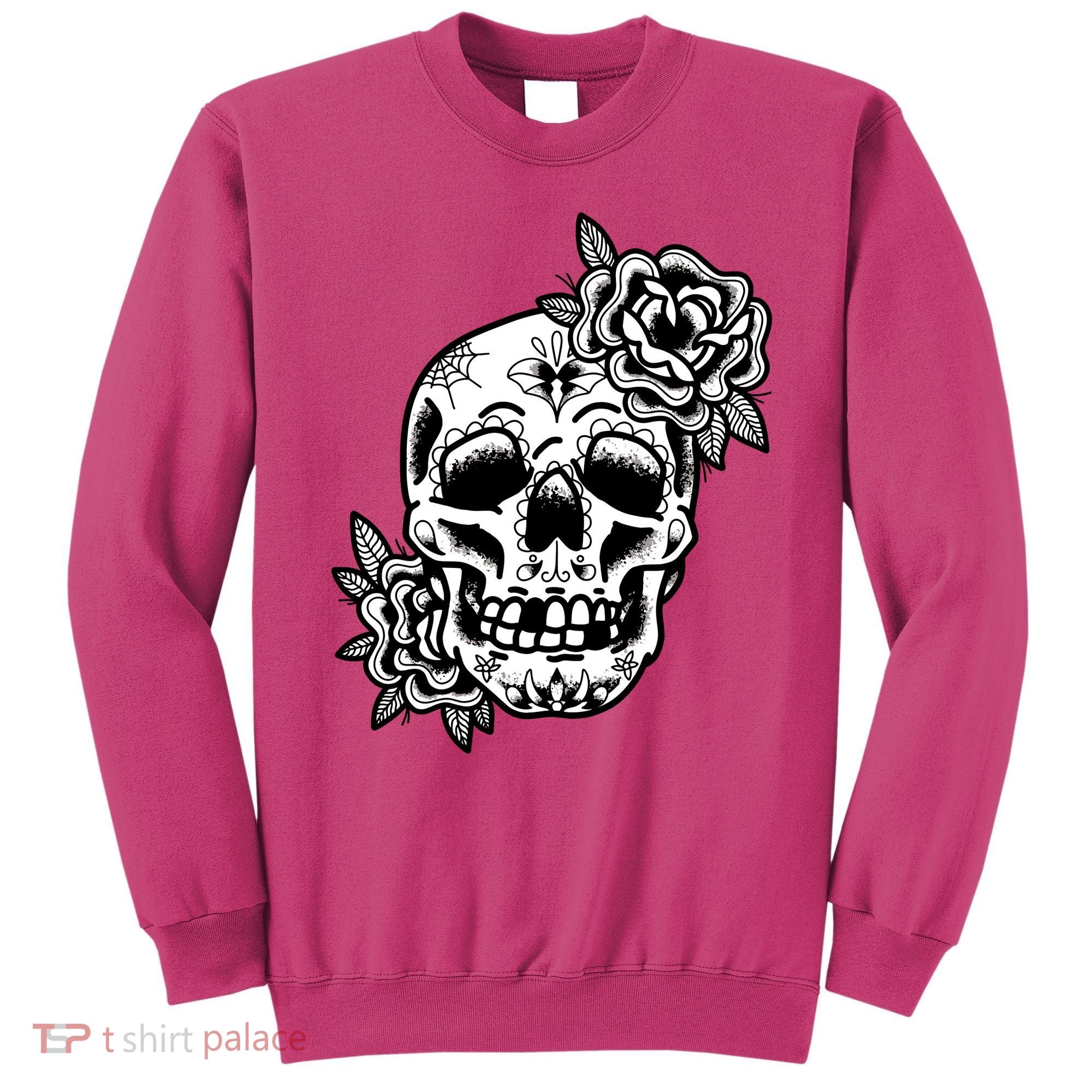 Skull Flower Tattoo Sweatshirt