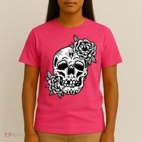 Skull Flower Tattoo T-Shirt thumb 4