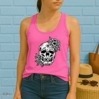 Skull Flower Tattoo Women's Tank Top thumb 2