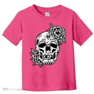 Skull Flower Tattoo Toddler T-Shirt