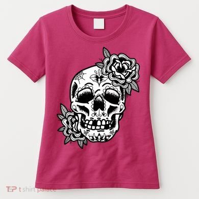 Skull Flower Tattoo Women's T-Shirt