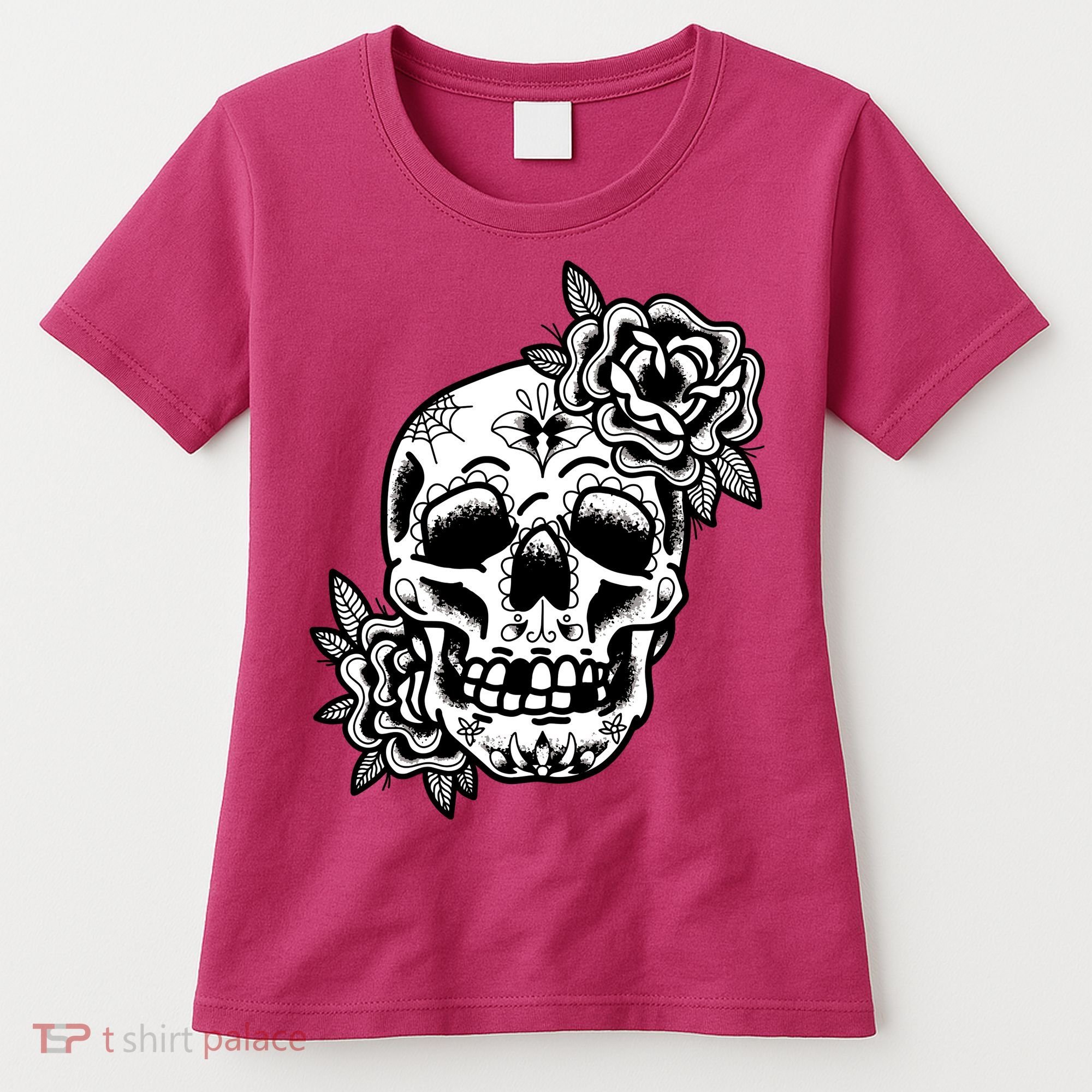 Skull Flower Tattoo Women's T-Shirt