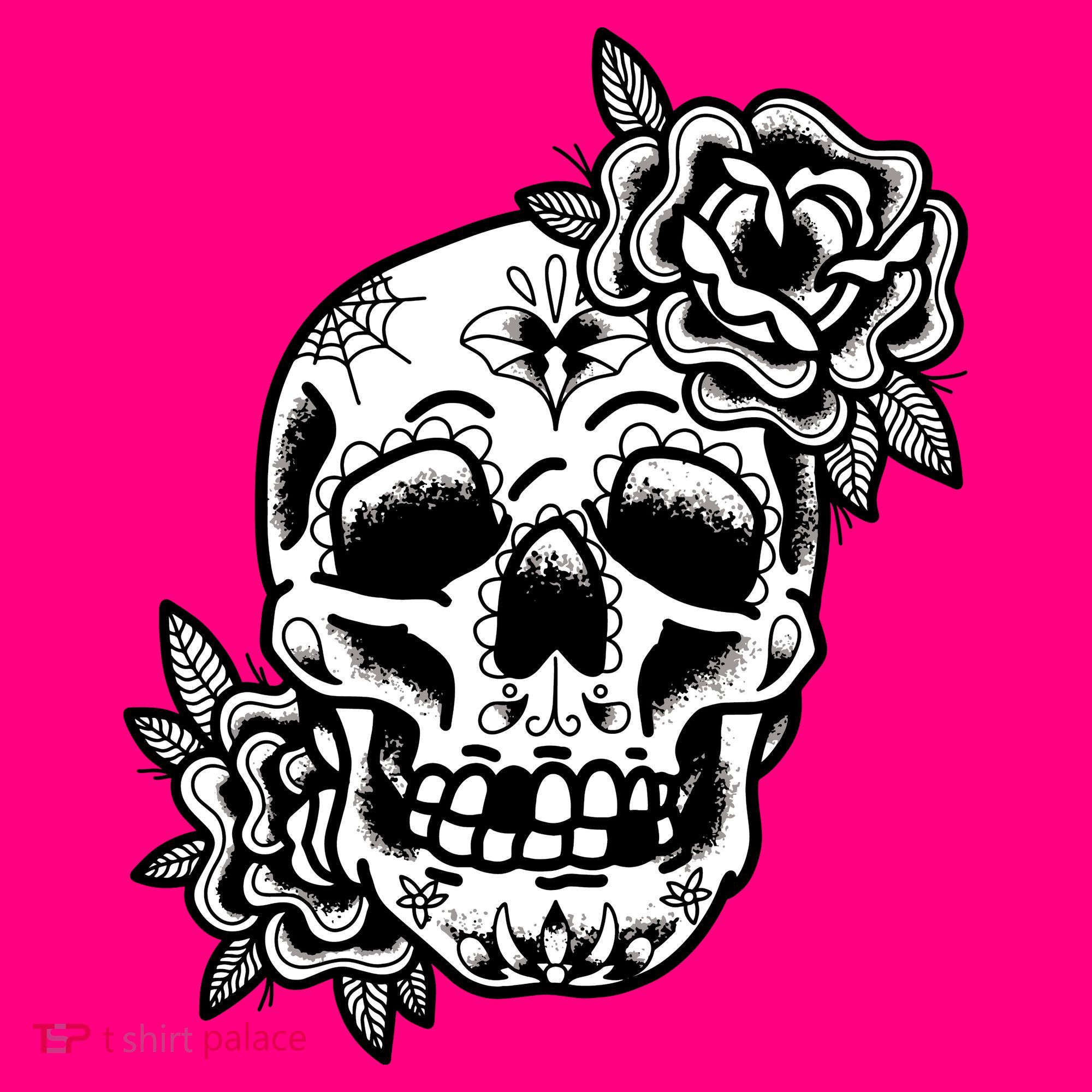 Skull Flower Tattoo Women's T-Shirt