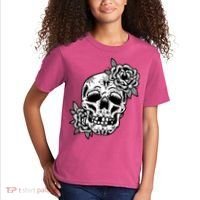 Skull Flower Tattoo Kids T-Shirt thumb 2
