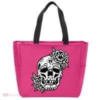 Skull Flower Tattoo Tote Bag thumb 0