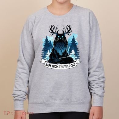 Safe From The Yule Cat Christmas Icelandic Iceland Folklore Women's Sweatshirt