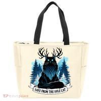 Safe From The Yule Cat Christmas Icelandic Iceland Folklore Tote Bag thumb 0