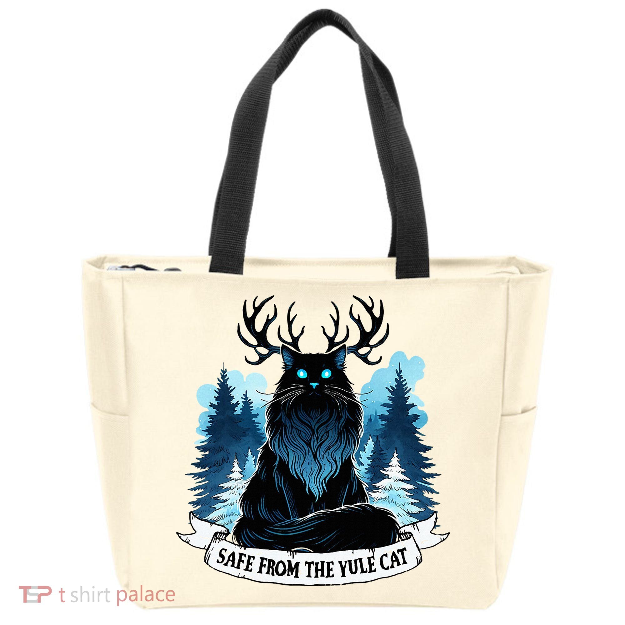 Safe From The Yule Cat Christmas Icelandic Iceland Folklore Tote Bag