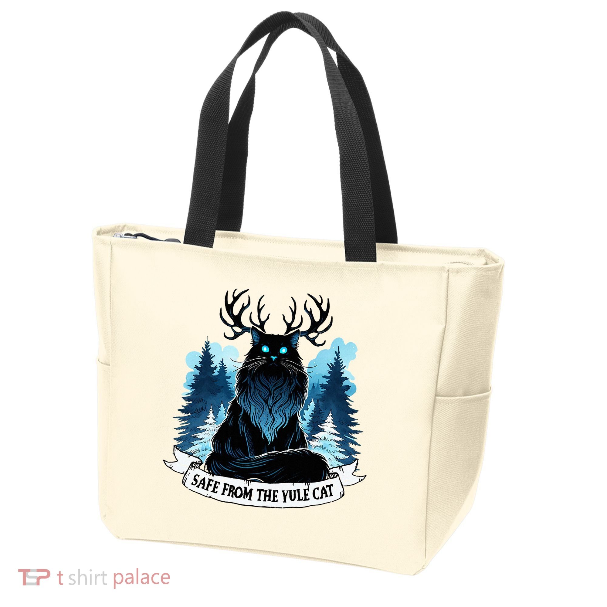 Safe From The Yule Cat Christmas Icelandic Iceland Folklore Tote Bag