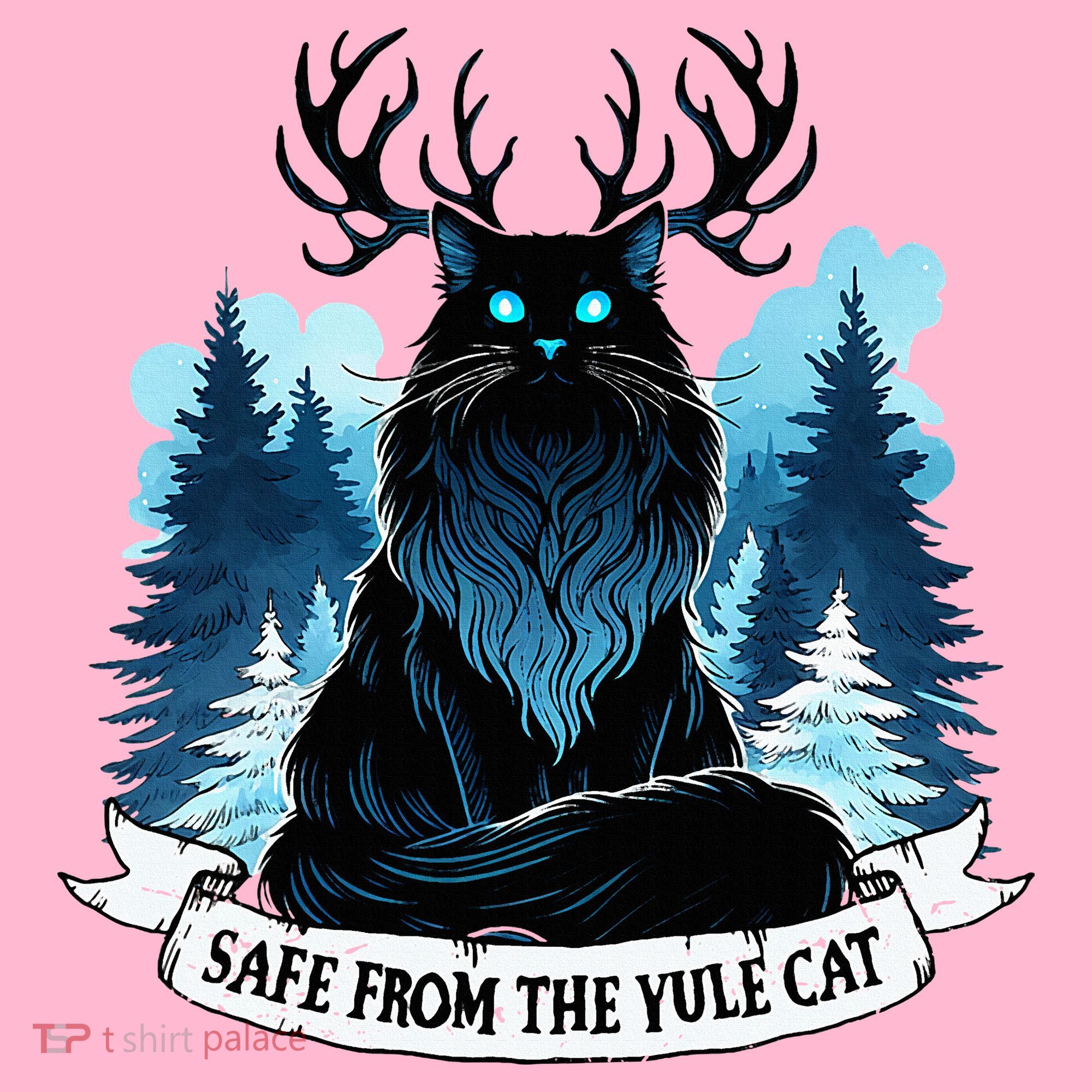 Safe From The Yule Cat Christmas Icelandic Iceland Folklore Coaster