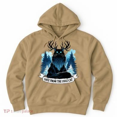 Safe From The Yule Cat Christmas Icelandic Iceland Folklore Hoodie